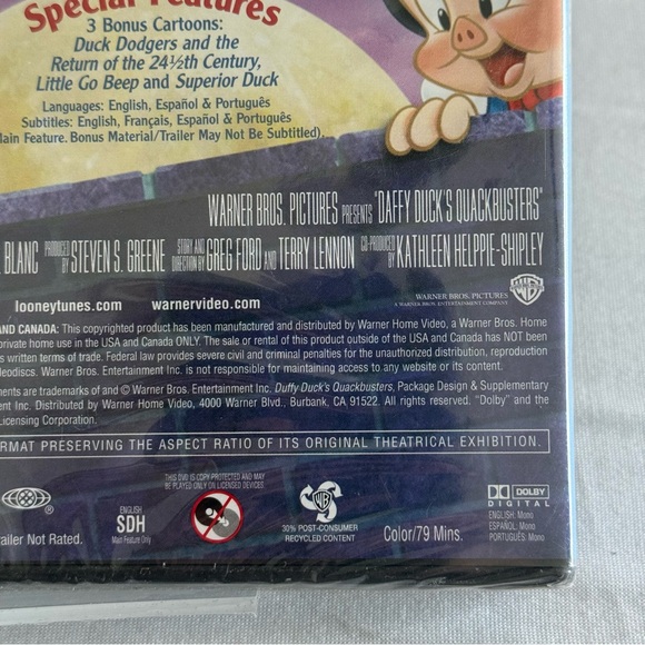 Daffy Duck's Quackbusters DVD 1998 New Sealed Looney Tunes Warner Brothers - Picture 4 of 6